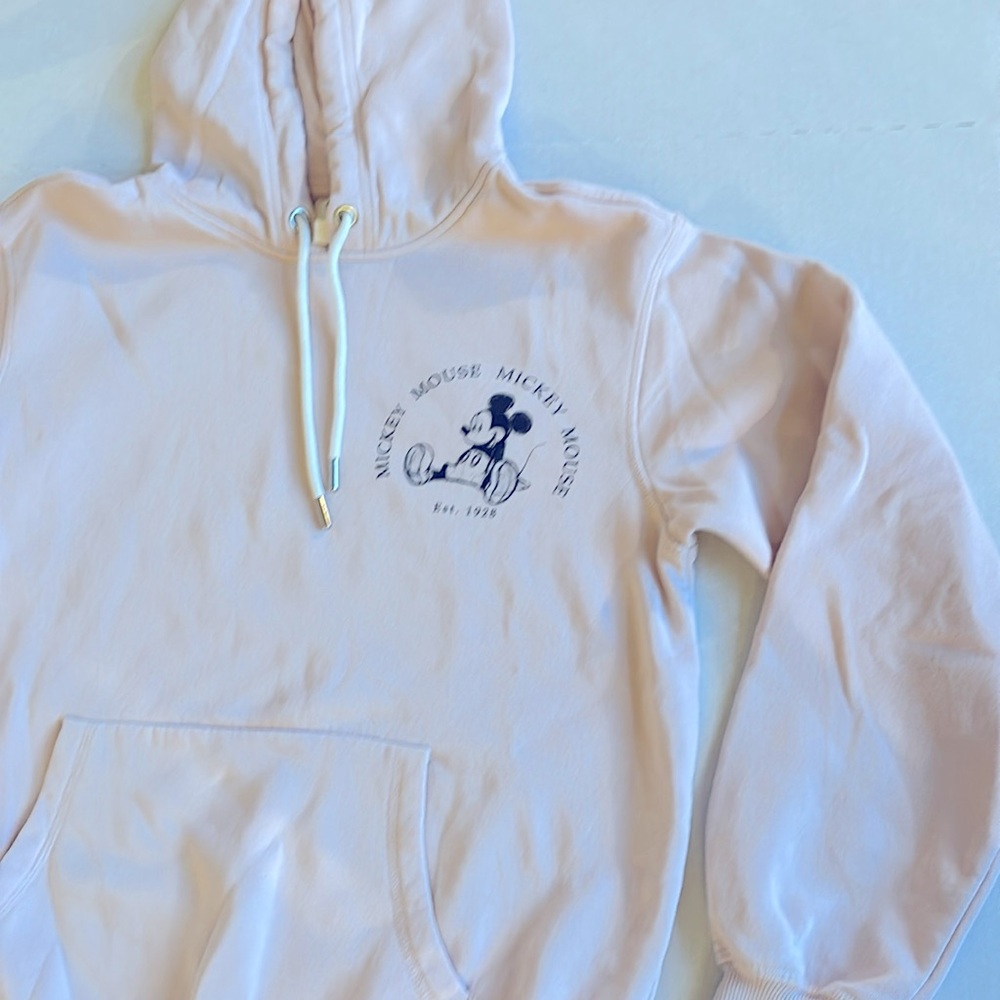 H&M Pink Hoodie sweatshirt Disney Mickey Mouse women's sz small - Picture 2 of 4